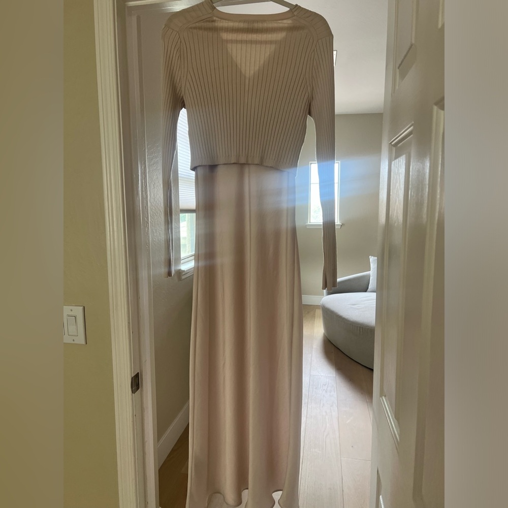 ALL SAINTS Elegant Maxi Dress with Cardigan - Picture 4 of 4